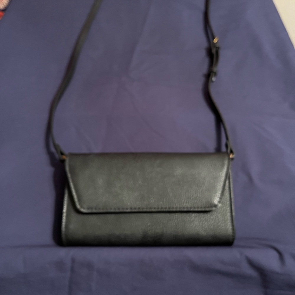 Little Black Purse with strap or use as a Clutch